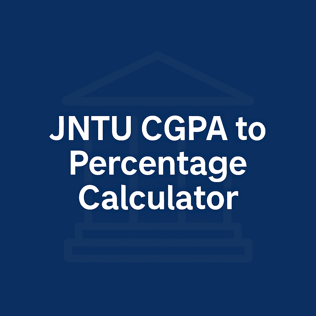 JNTU CGPA to Percentage Calculator – Ultimate Conversion Guide (JNTUH, JNTUK, JNTUA) 1 JNTU CGPA To Percentage Calculator